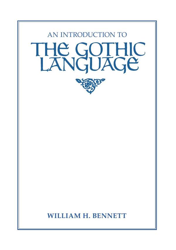 An Introduction to the Gothic Language
