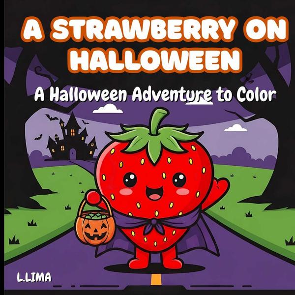 A Strawberry On Halloween:A Halloween Adventure to Color