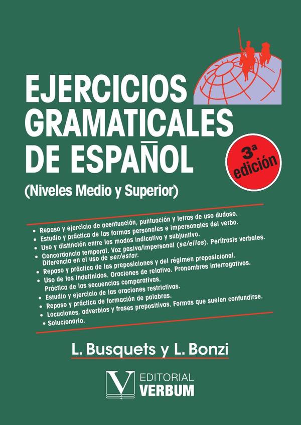 Ejercicios gramaticales de español:Nivel medio y superior