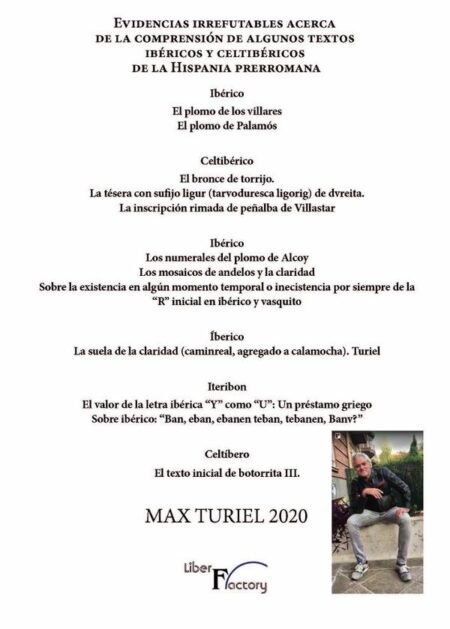 Evidencias irrefutables acerca de la comprensión de algunos textos ibéricos y celtibéricos de la Hispania prerromana