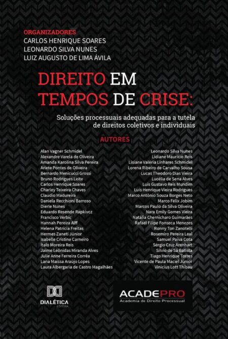 Direito em tempos de crise:soluções processuais adequadas para a tutela de direitos coletivos e individuais