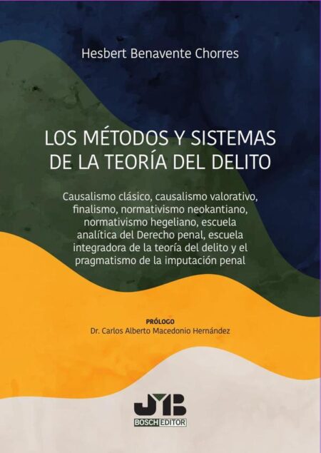 Los métodos y sistemas de la teoría del delito:Causalismo clásico, causalismo valorativo, finalismo, normativismo neokantiano, normativismo hegeliano, escuela analítica del Derecho penal, escuela integradora de la teoría del delito y el pragmatism