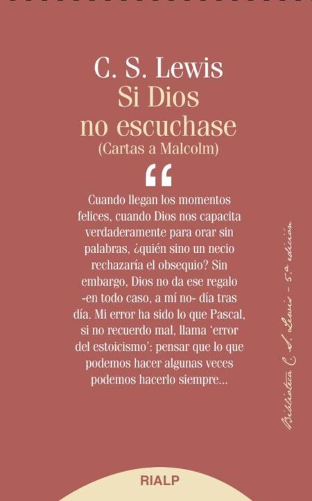 Si Dios no escuchase:Cartas a Malcom